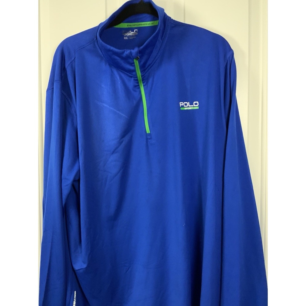 Polo Sport, Ralph Lauren, Men's Performance Quarter Zip, Royal Blue, Size XXL,